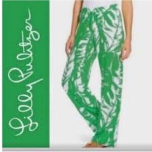 Lilly Pulitzer Boom Boom Leaf Print Palazzo Pants